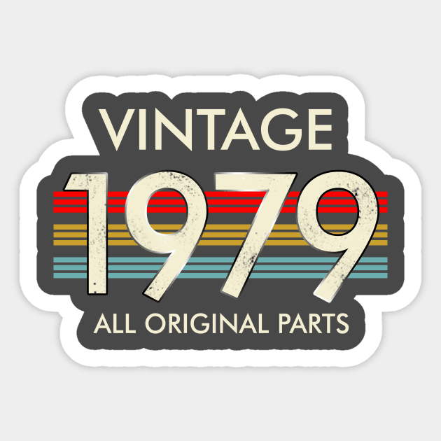 Vintage 1979 All Original Parts Sticker by louismcfarland